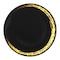 Smarty Had A Party 10.25" Black with Gold Moonlight Round Disposable Plastic Dinner Plates (120 Plates), 120PK 960BG-CASE - alternate 11